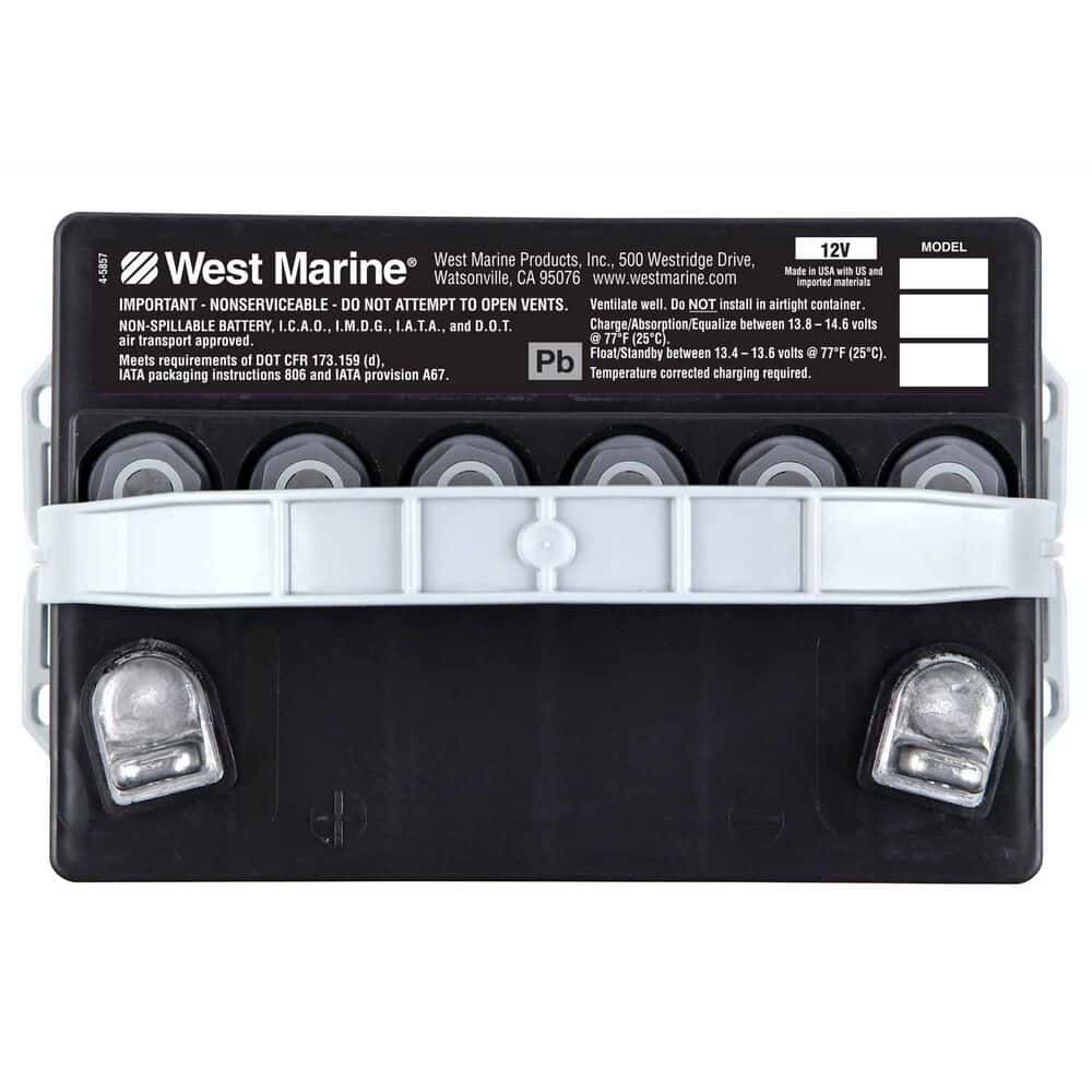 WEST MARINE Group U-1 Dual-Purpose AGM Battery 32 Amp Hours