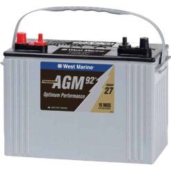 WEST MARINE Group 27 Dual-Purpose AGM Battery, 92 Amp Hours