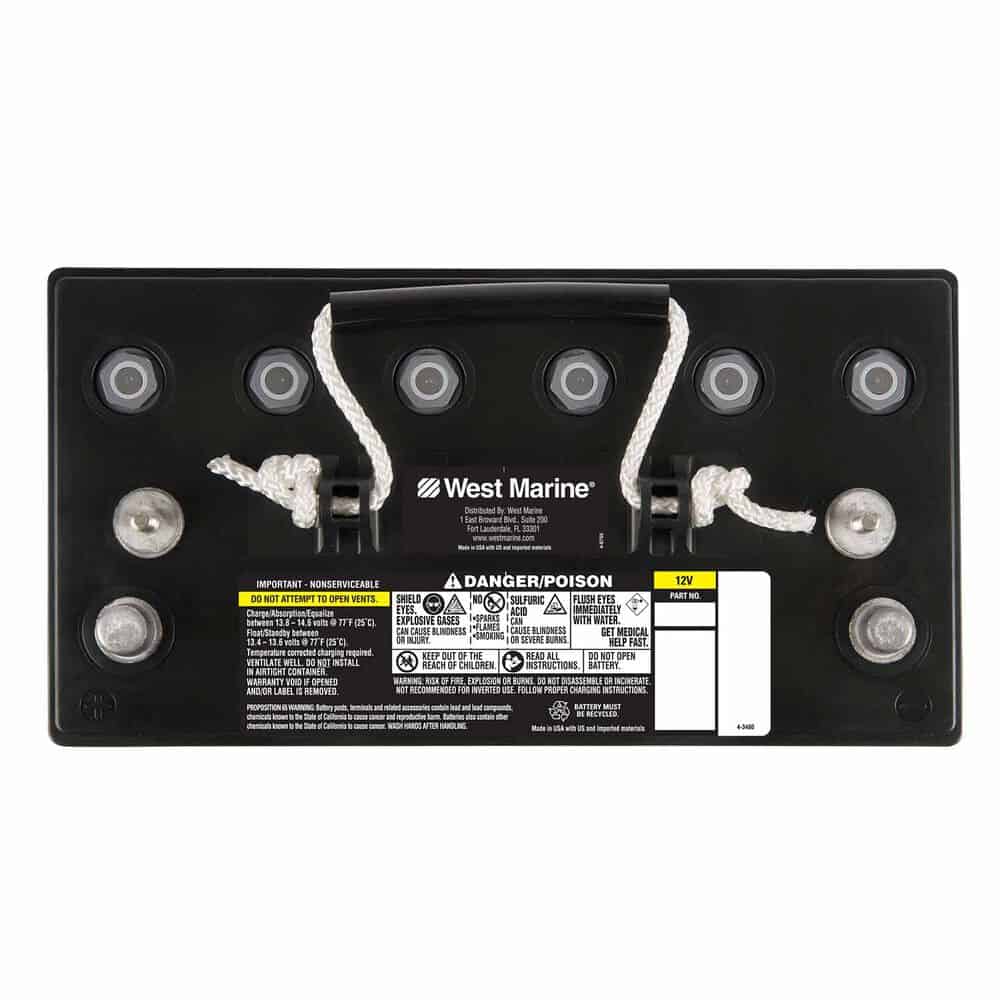 WEST MARINE Group 31 Dual-Purpose AGM Battery, 105 Amp Hours