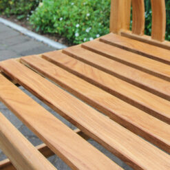 Cambridge Casual Colton 48-in W x 36.25-in H Natural Teak Teak Garden Bench