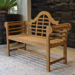 Cambridge Casual Lutyens 54.25-in W x 39-in H Natural Teak Teak Garden Bench