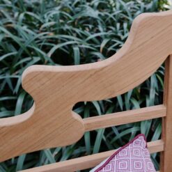 Cambridge Casual Lutyens 54.25-in W x 39-in H Natural Teak Teak Garden Bench