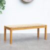 Cambridge Casual Carmel 47-in W x 17-in H Natural Teak Wicker Teak Dining Bench