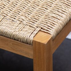Cambridge Casual Carmel 47-in W x 17-in H Natural Teak Wicker Teak Dining Bench