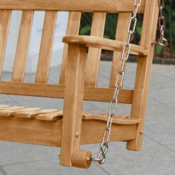 Cambridge Casual Thames 2 -person Natural Teak Wood Outdoor Swing
