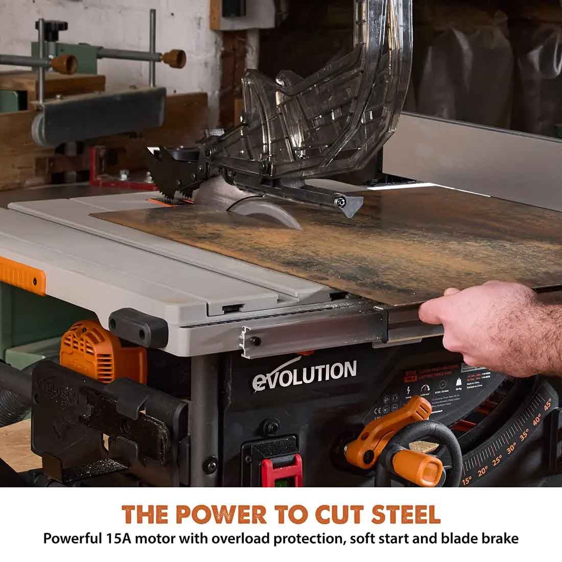 Evolution Table Saws 10-in 15 -Amp 120 -Volt Portable Jobsite Table Saw