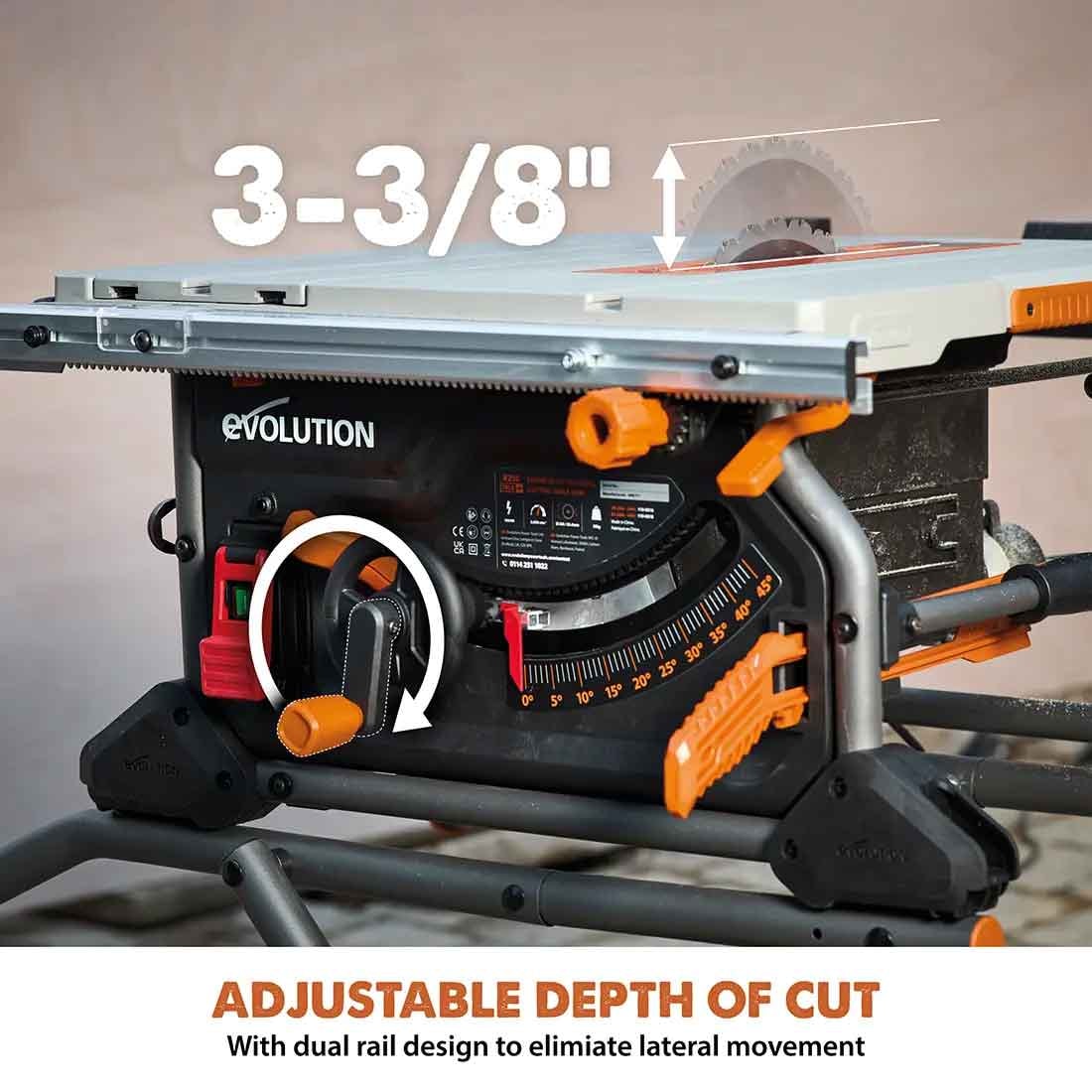 Evolution Table Saws 10-in 15 -Amp 120 -Volt Portable Jobsite Table Saw