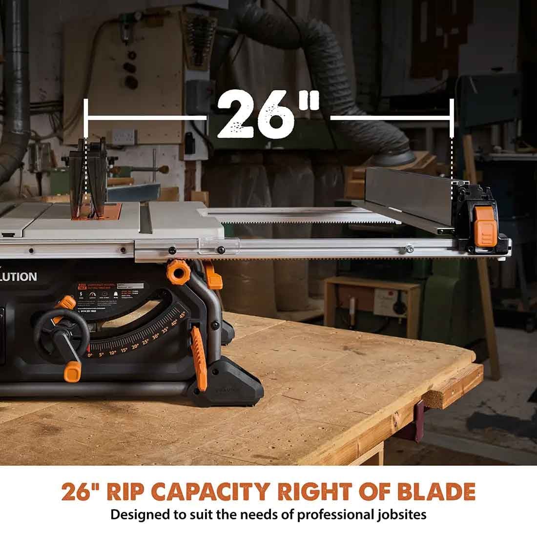 Evolution Table Saws 10-in 15 -Amp 120 -Volt Portable Jobsite Table Saw