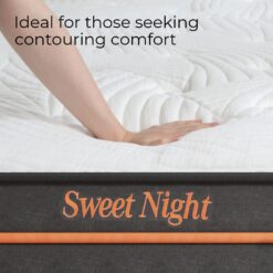 Sweetnight 14-in Medium King Hybrid Memory Foam/Coil Blend Mattress in a Box