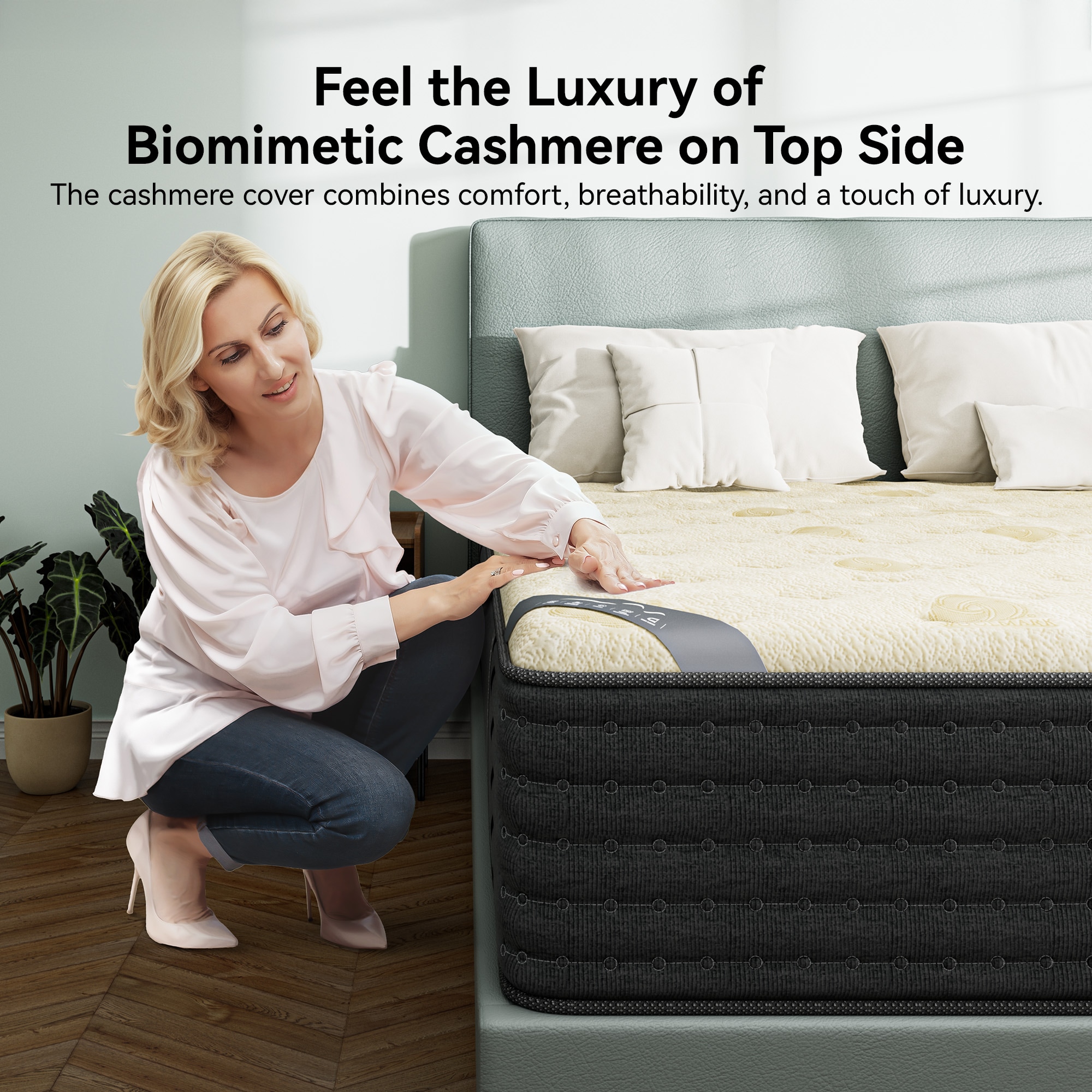 Ifluous 14-in Firm Queen Hybrid Memory Foam/Coil Blend Mattress in a Box
