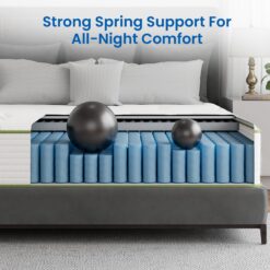 Ifluous 12-in Medium King Hybrid Memory Foam/Coil Blend Mattress in a Box