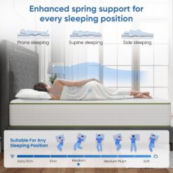Ifluous 12-in Medium King Hybrid Memory Foam/Coil Blend Mattress in a Box