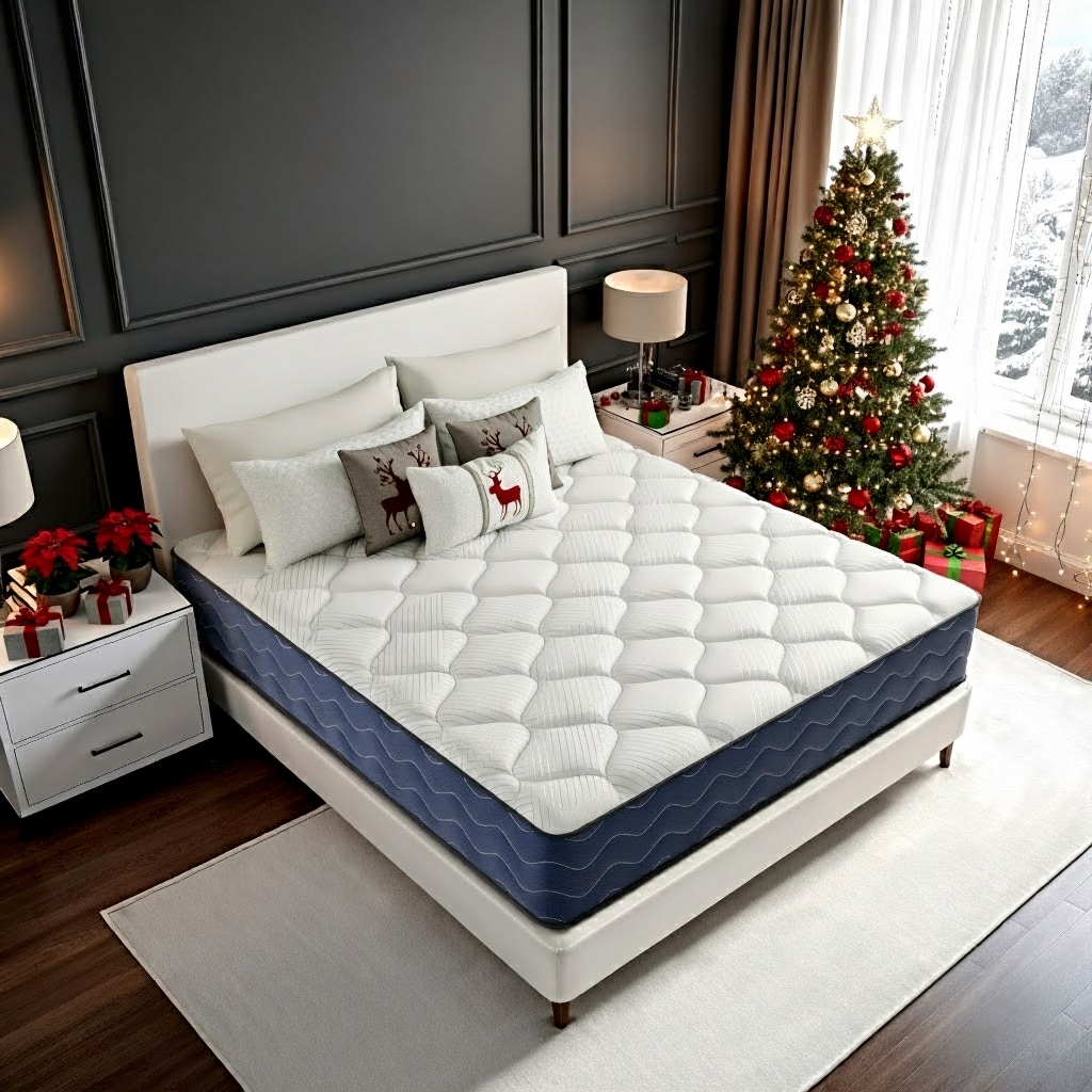 Ifluous 12-in Medium King Hybrid Memory Foam/Coil Blend Mattress in a Box