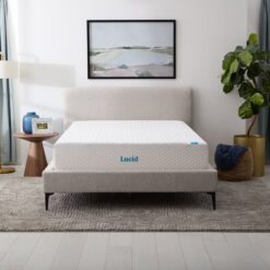 LUCID Comfort Collection SureCool 12-in Medium King Memory foam Mattress in a Box