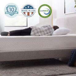 LUCID Comfort Collection SureCool 12-in Medium King Memory foam Mattress in a Box