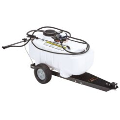 Brinly 25-Gallon 12-volt Battery Operated Plastic Pull-behind Sprayer with Adjustable Spray Pattern Battery Not Included