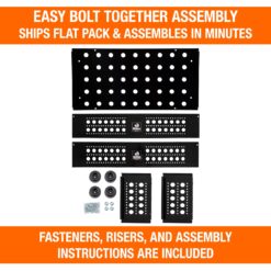 Buyers Products 18x10x36 Gloss Black Multi-Purpose Storage Basket Kit