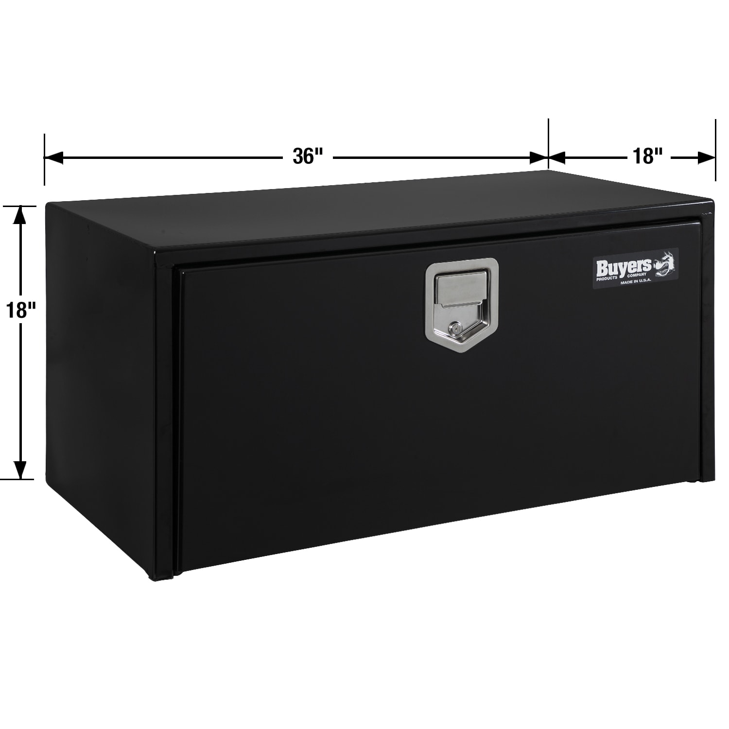 Buyers Products 36-in x 18-in x 18-in Black Steel Underbody Truck Tool Box