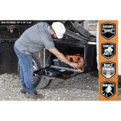 Buyers Products 48-in x 24-in x 24-in Black Steel Underbody Truck Tool Box