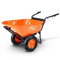 SuperHandy 4-cu ft 2 Wheel Steel Powered Wheelbarrow