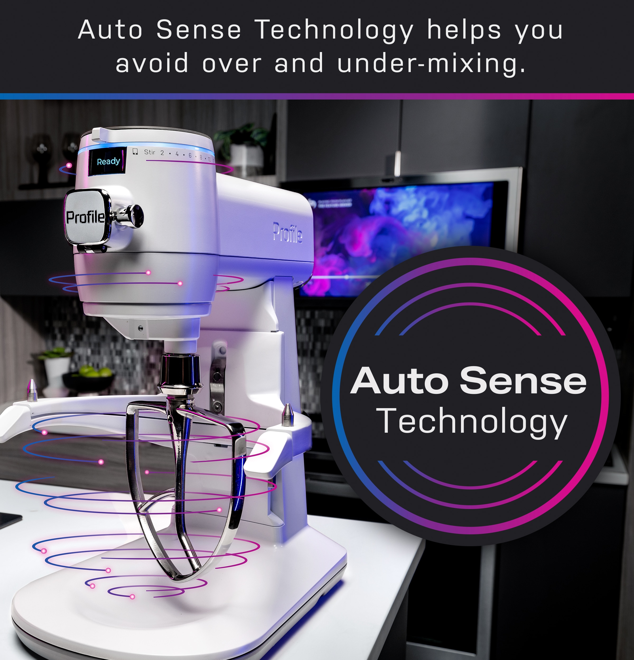 GE Profile Smart Mixer with Auto Sense - Silver