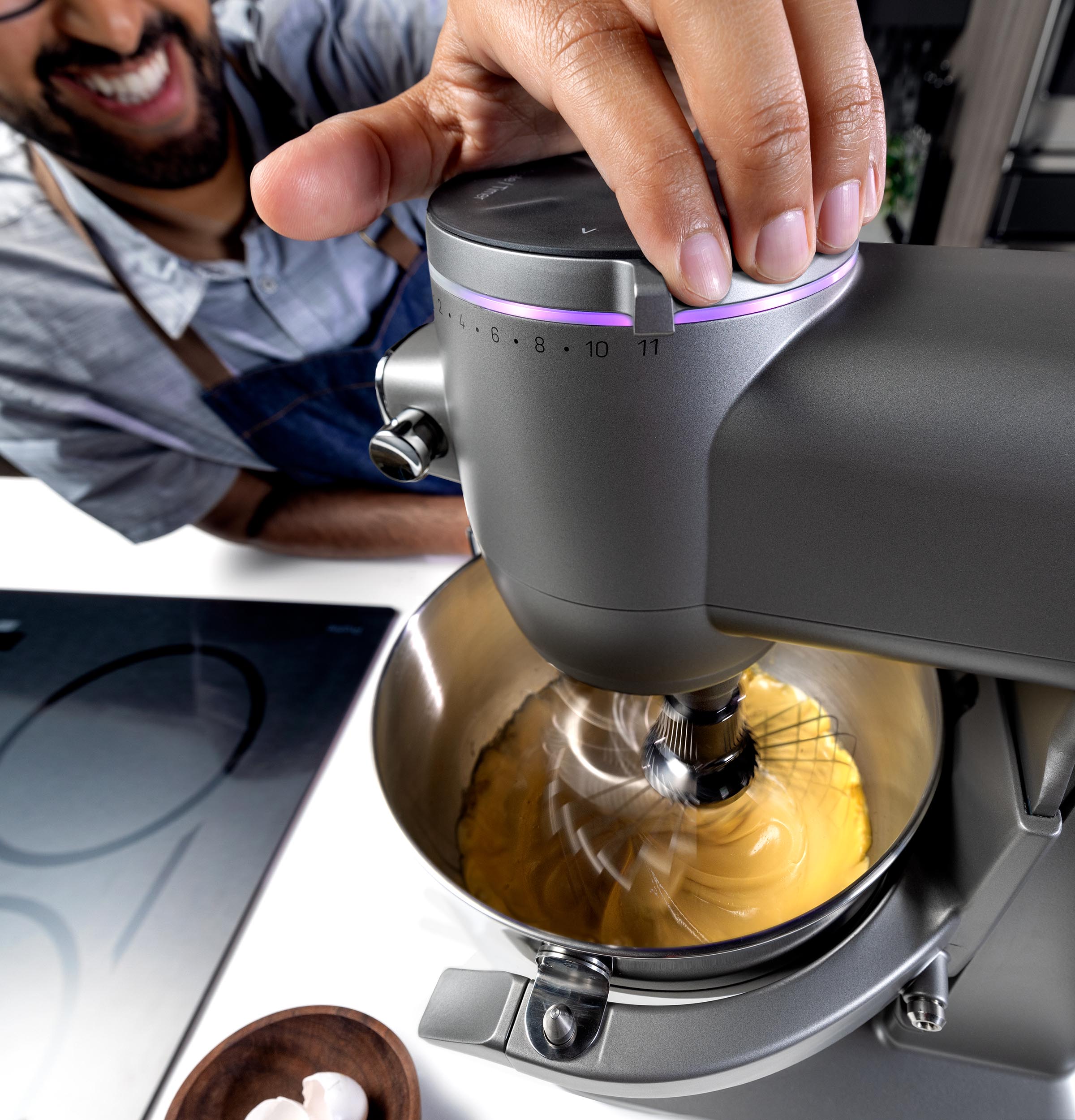 GE Profile Smart Mixer with Auto Sense - Silver