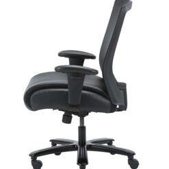 Boss Office Products Black Contemporary Ergonomic Adjustable Height Swivel Upholstered Task Chair