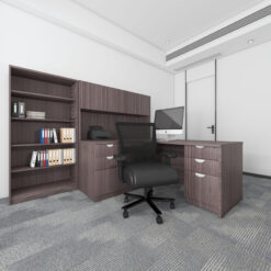 Boss Office Products Black Contemporary Ergonomic Adjustable Height Swivel Upholstered Task Chair