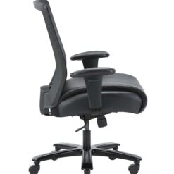 Boss Office Products Black Contemporary Ergonomic Adjustable Height Swivel Upholstered Task Chair