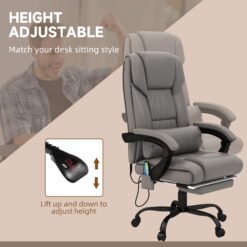 Flynama High Back Vibration Massage Office Chair with 6 Points Remote