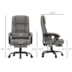 Flynama High Back Vibration Massage Office Chair with 6 Points Remote