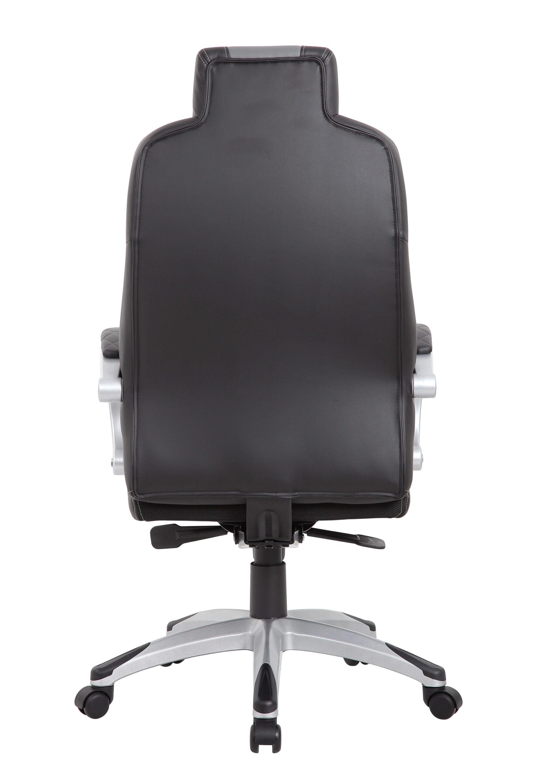 Boss Office Products Black/Grey Contemporary Ergonomic Adjustable Height Swivel Vinyl Executive Chair