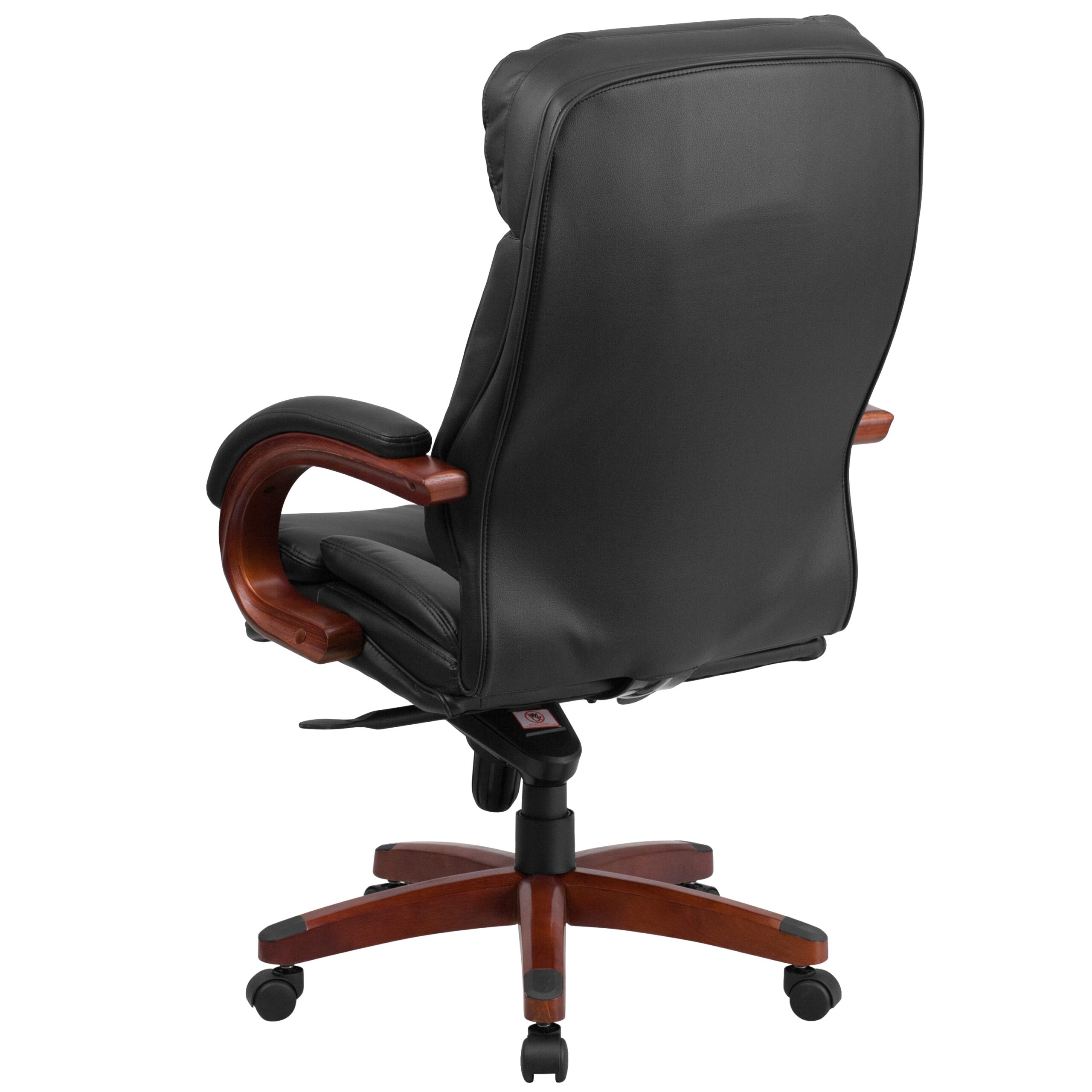 Flash Furniture Hansel Black Contemporary Adjustable Height Swivel Faux Leather Executive Chair