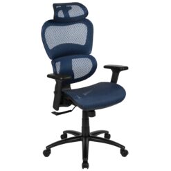 Flash Furniture LO Blue Contemporary Adjustable Height Swivel Mesh Desk Chair