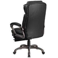 Flash Furniture Martin Black Contemporary Adjustable Height Swivel Faux Leather Desk Chair