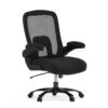 Emma + Oliver Big and Tall Black Mesh Executive Swivel Office Chair with Lumbar and Back Support