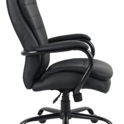 Boss Office Products Black Contemporary Ergonomic Adjustable Height Swivel Upholstered Executive Chair