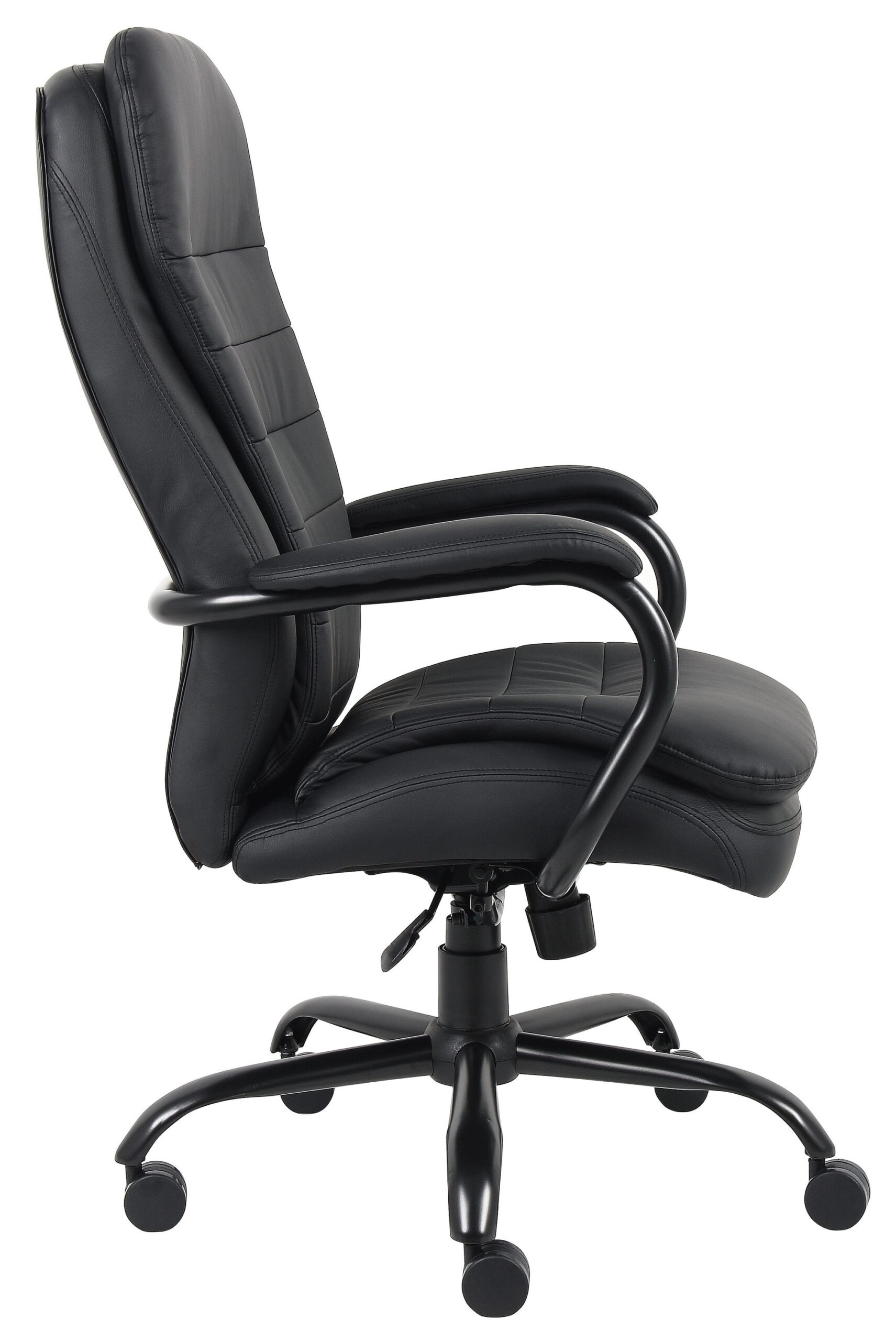 Boss Office Products Black Contemporary Ergonomic Adjustable Height Swivel Upholstered Executive Chair