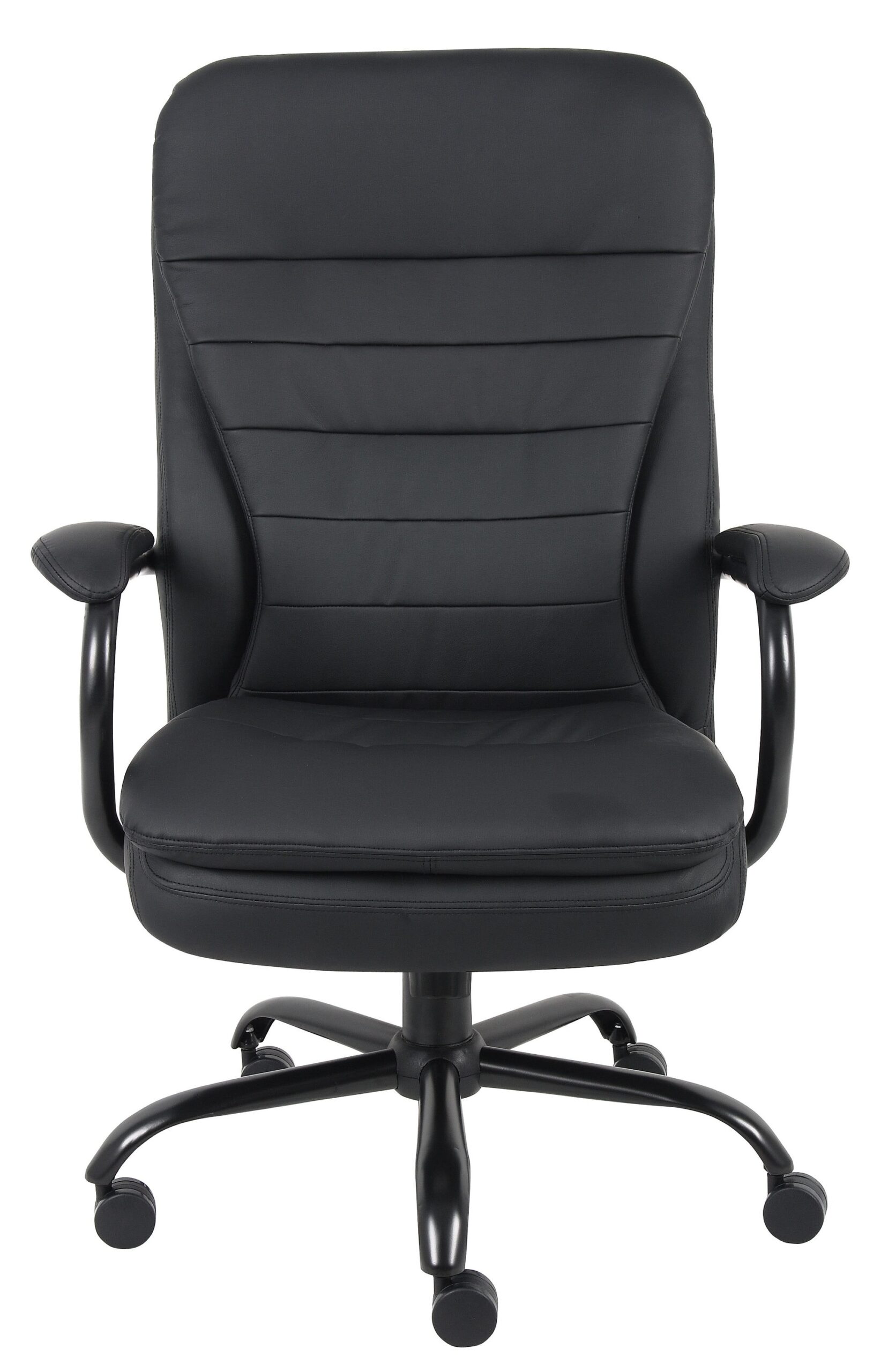 Boss Office Products Black Contemporary Ergonomic Adjustable Height Swivel Upholstered Executive Chair