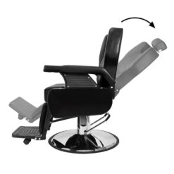 Outopee Set of Black Contemporary Ergonomic Adjustable Height Swivel Faux leather Reception Chair