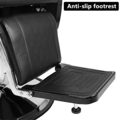 Outopee Set of Black Contemporary Ergonomic Adjustable Height Swivel Faux leather Reception Chair