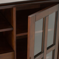 Simpli Home Artisan Transitional Russet Brown 53-in W TV stand ( Accommodates TVs up to 60-in )