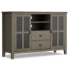 Simpli Home Artisan Transitional Farmhouse Grey 53-in W TV stand ( Accommodates TVs up to 60-in )