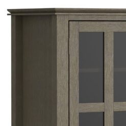 Simpli Home Artisan Transitional Farmhouse Grey 53-in W TV stand ( Accommodates TVs up to 60-in )
