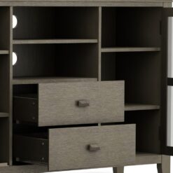 Simpli Home Artisan Transitional Farmhouse Grey 53-in W TV stand ( Accommodates TVs up to 60-in )