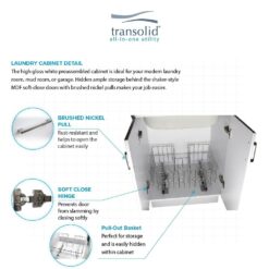 Transolid 24-in x 19.7-in 1 -Basin White Freestanding Laundry sink with Cabinet with Drain with Faucet