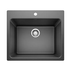BLANCO 22.0-in x 25.0-in 1 -Basin Anthracite Undermount Laundry sink