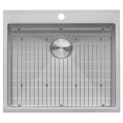 Ruvati 25-in x 22-in 1 -Basin Stainless Steel Drop-in Laundry sink with Drain