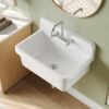 DeerValley 19.09-in x 29.92-in 1 -Basin White Wall mount Laundry sink
