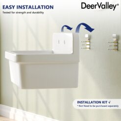 DeerValley 19.09-in x 29.92-in 1 -Basin White Wall mount Laundry sink